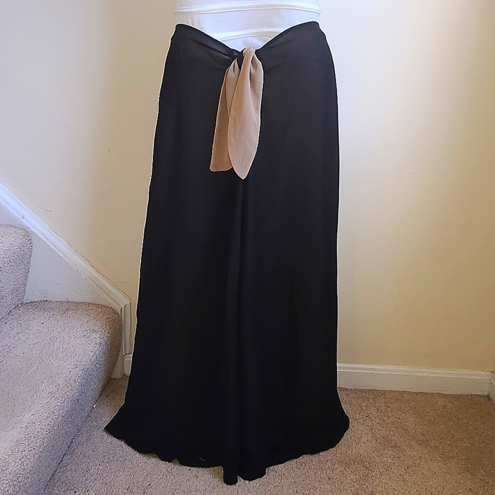 Black & Nude Semi-Sheer Pants